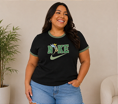 T shirt Sininho Preta Plus Size