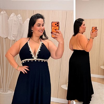 Vestido Alcinha Lis Preto Plus Size