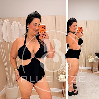 Maiô Lide Preto Plus Size