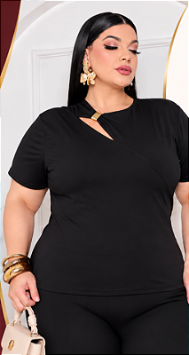 Blusa Viviana Preta Plus Size