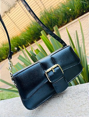 Bolsa Nina Preta Fivela Plus Size