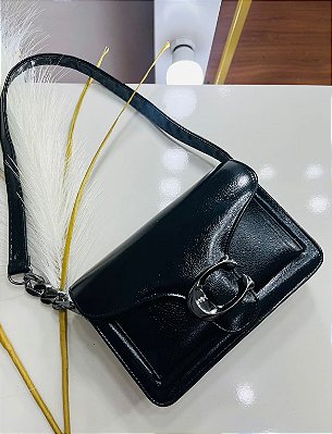 Bolsa Isa Fivela Preta Plus Size