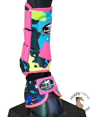 Conjunto dianteiro caneleiras Boots Horse estampa boiadeira