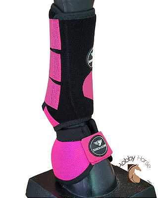 Kit caneleiras dianteiras + cloches Speed Horse pink/preto