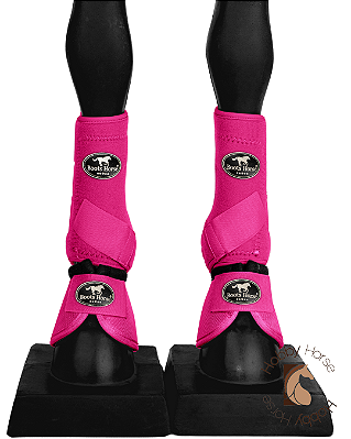 Conjunto dianteiro caneleiras e cloches magenta Boots Horse