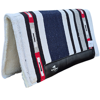 Manta Navajo Combat Boots Horse Cinza Claro/Azul/Vermelho
