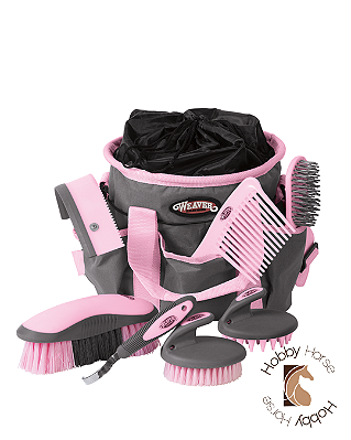 Kit de higiene Weaver rosa/cinza