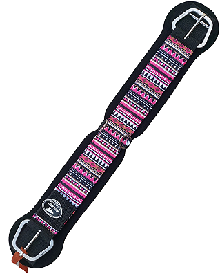 Barrigueira Wind Boots Horse estampa rosa étnica