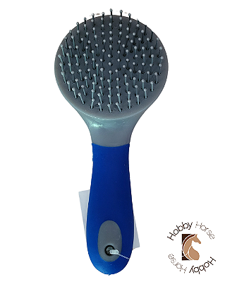 Escova para crina azul/cinza