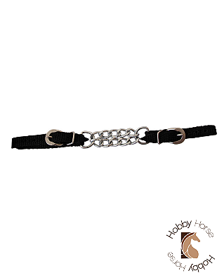Barbela dupla corrente nylon preto