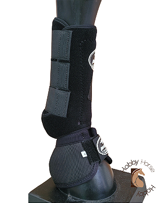 Conjunto completo caneleiras e cloches Boots Horse preto