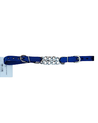 Barbela corrente dupla nylon azul royal
