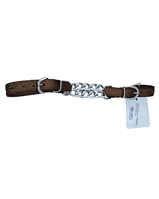 Barbela corrente dupla nylon marrom