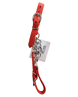 Barbela corrente dupla nylon vermelho