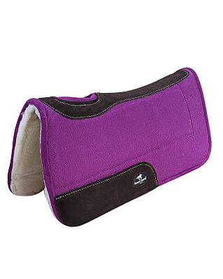 Manta Tambor Flex Wool Boots Horse roxa couro camurça marrom