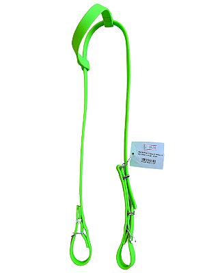 Cabeçada de uma orelha em silicone verde limão