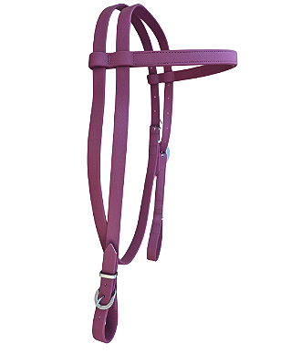Cabeçada testeira em silicone roxo