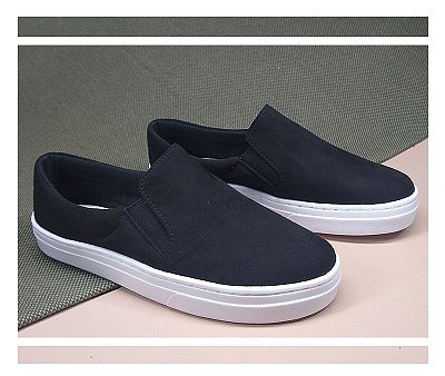 SLIP ON SUEDE PRETO