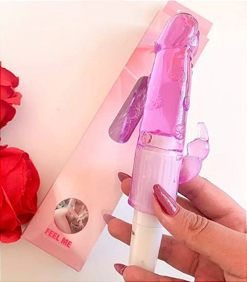 Vibrador com Estimulador Clitoriano e Glande