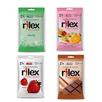 Preservativo Masculino Rilex Varios Sabores com 3 Unid.