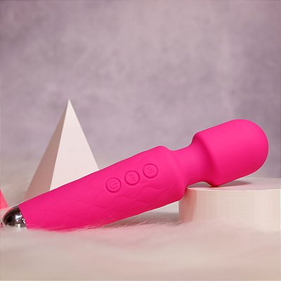 Vibrador Varinha Mágica 20 Modos De Vibração Recarregável