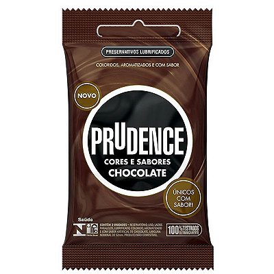 Preservativo Cor E Sabor Com 3 Unid. Prudence chocolate