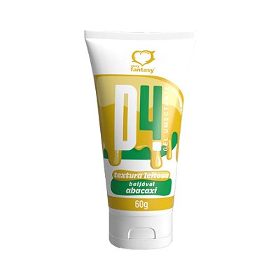 D4 Gel Lubrificante Beijável Com Textura Leitosa 60g Abacaxi