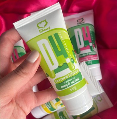 D4 Gel Umectante Beijável Com Textura Leitosa 60g Maçã verde