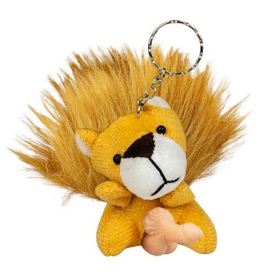 Chaveiro de Bichinho em Pelúcia com Genitália Pênis Leão