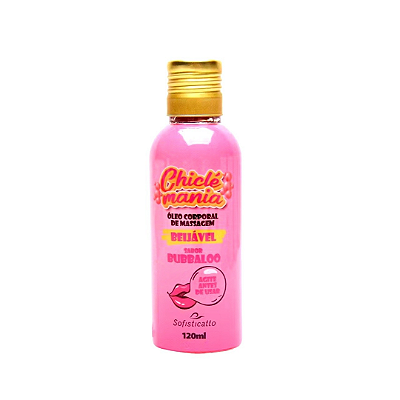 Chiclé Mania Óleo de Massagem Corporal Beijável 120ml Sofisticatto