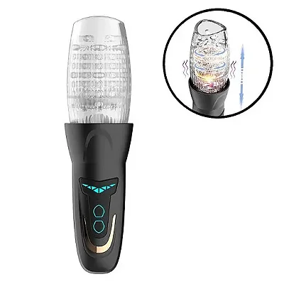 Masturbador Lanterna Para Glande com Rotação / Vai e Vem - Recarregável