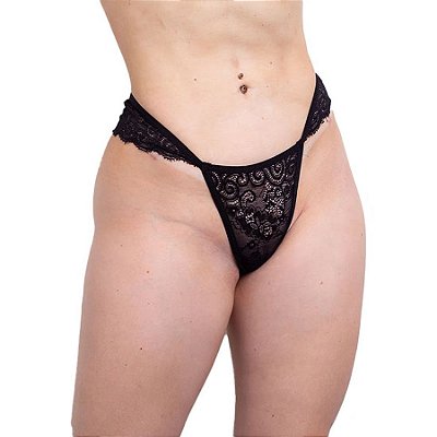 Calcinha Fio com Detalhes em Renda GG