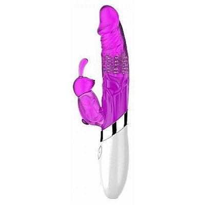 Vibrador Jack Rabbit Rotativo USB em Jelly - Vibrador de Luxo Roxo