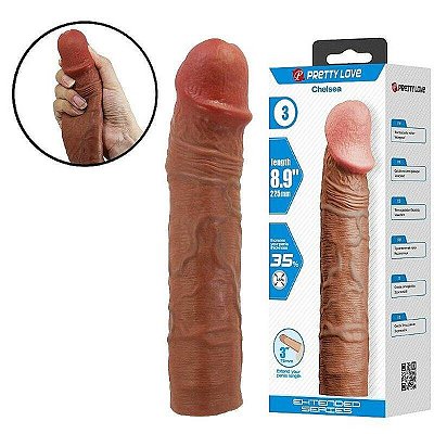 Capa Peniana - Derek / Bege - 22,5 X 4,8 cm - Pretty Love