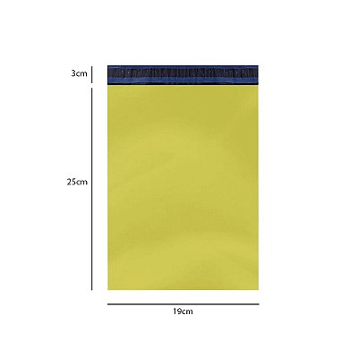 Envelope Plástico de Segurança 19x25 Amarelo