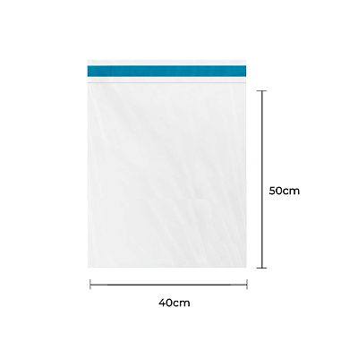 Envelope Plástico Transparente com Lacre 40x50