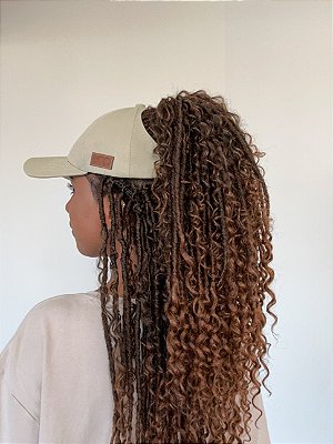 CapCachos Castanha Fivela - Boné Para Cabelos Volumosos Cacheados e Crespos