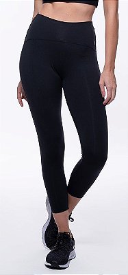 Calça Legging Fitness Capri Feminino ROMA Básica Preto