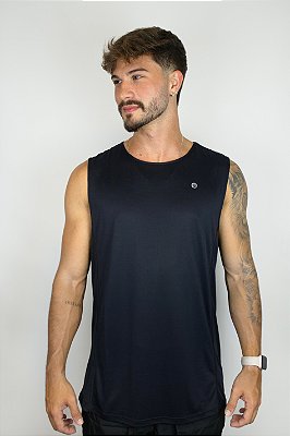 Regata Fitness Machão Masculino ROMA Básica Preto