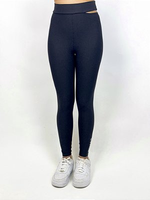 Legging Intensity recorte Lateral - Emana Light - Preto
