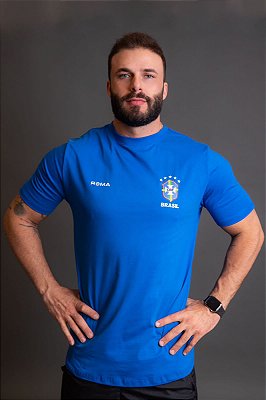 Camiseta Masculina Brasil - Roma Azul