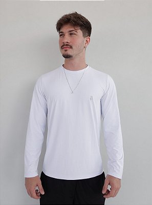 Camiseta Masculina com Proteção UV - Branca