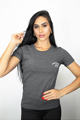 Camiseta de Algodão Silver Feminina Mescla