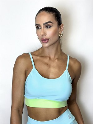 TOP Alcinha Aqua Roma - Azul/Verde