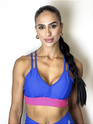 Top Nadador Navy Roma - Bic/Pink