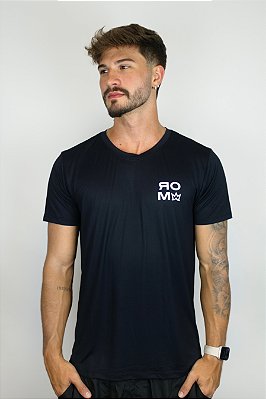 Camiseta Masculina Dry fit Roma - Preta