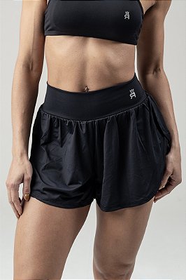 Shorts Sobreposto Run - Preto