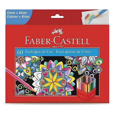 Lápis de Cor EcoLápis 60 cores Faber-Castell