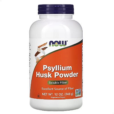 Casca de Psyllium em pó psyllium Husk 340g Now Foods