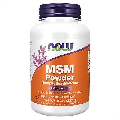 MSM Metilsulfonilmetano em pó 227g Now Foods